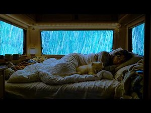 Rain Sounds for Sleeping ⚡ Gentle Rain on the Car Roof and Faraway Thunder for a Calm Night’s Sleep