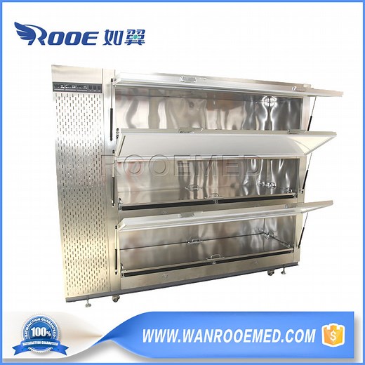 [Hot Item] Ga303 Hospital Funeral 3 Doors Cold Storage Mortuary Corpse Refrigerator with Freezing