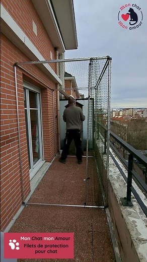Protection pour chat type "Catio" / parc à chat, avec filet renforcé et AVEC filet coulissant ! 🐾🐱👍