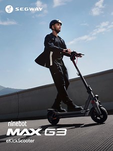 Elevate your everyday ride. Strong power, robust design, and comfort that moves with you — meet the Ninebot MAX G3. From city commutes to weekend escapes, it's all MAXed out. #Segway #MAXG3 #eKickScooter #RideSegway | Segway