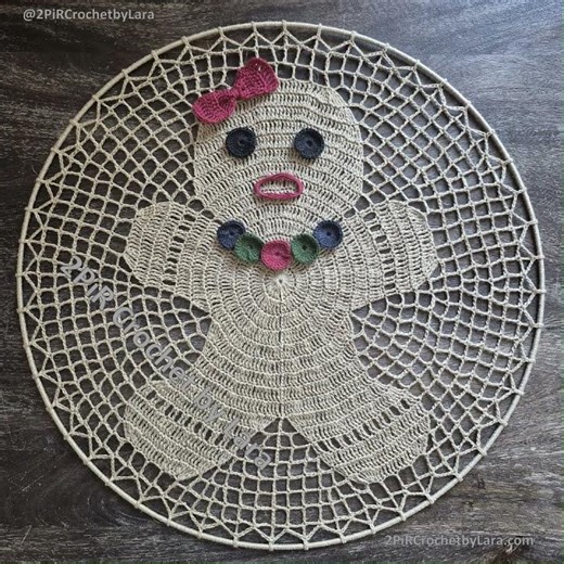Crochet Mandala Pattern Gingerbread Man