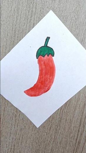Red Chilli 🌶️🌶️ Drawing and Colouring for kids #chilli #drawing #easydrawing #youtubeshorts #shorts