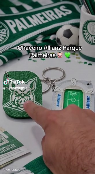 Chaveiro Palmeiras Allianz Parque 🐷 💚 #chaveiro #allianzparque #tiktokshopbr #tiktokshop