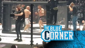 Smallest MMA cage ever? Two Polish fighters throw down in 9x9 cage before biting leads to disqualification