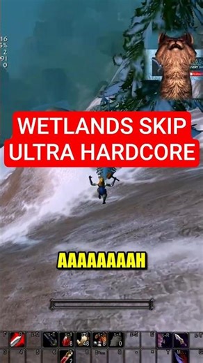 ULTRA HARDCORE WETLANDS SKIP in Wow Classic #shorts