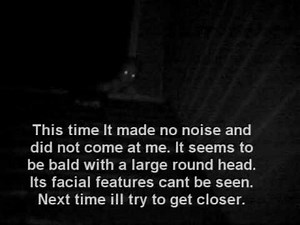 Alien Creature Climbing On Roof