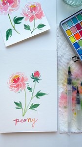 Peonies were probably the second most requested flower! They can seem intimidating at first, but breaking it down into these simple steps helps! Just keep practicing.. anyone can paint! I hope you are loving these tutorials with this watercolor kit! I cant get enough of it the kit can be found in my Amazn store front! #watercolortutorial #watercolorart #watercolorflowers #arttherapy | februaryrosedesigns