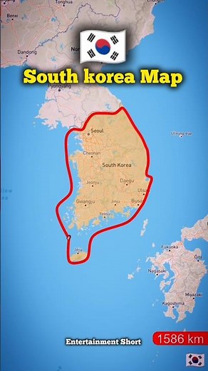 South Korea Map 🇰🇷 South korea 52 million population country/ #southkorea #map #history #location