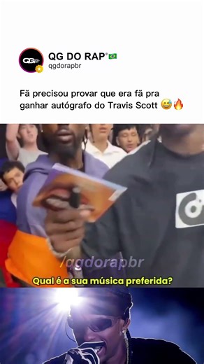 Travis Scott só autografou após fã citar música favorita 🔥 #travisscott #rapper #autografo