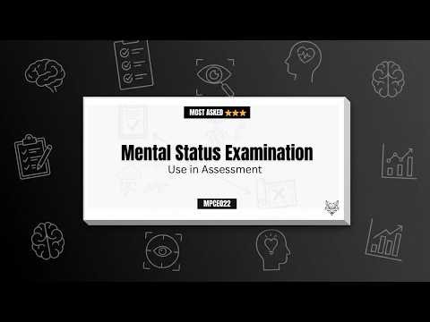 Mental Status Examination (MSE) & Its Use in Assessment | MPCE-022