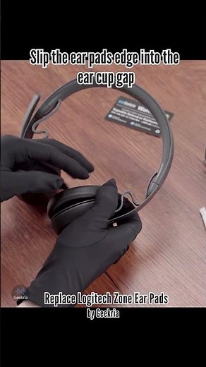 How to Replace Logitech Zone Headphones Ear Pads / Cushions | Geekria