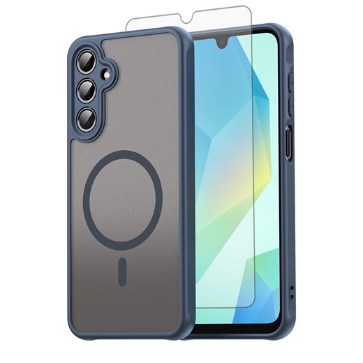 Asuwish Phone Case for Google Pixel 9A Compatible with Magsafe Magnetic Translucent Matte Anti-fingerprint Back Military Grade DropProof Shockproof Protective Cell Cover Pixel9A A9 5G Women Men Blue