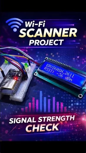ESP32 से बनाया अपना खुद का WiFi Scanner! 📡 apne area ka Wi-Fi signal strength check kare #shorts