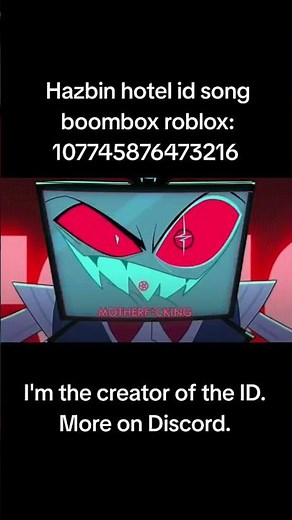 Hazbin hotel id song boombox roblox #роблокс #roblox #boombox #song #music #hazbinhotel