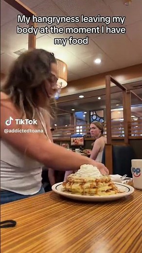 my hangryness leaving my body at the moment i have food IHOP PANCAKE GIRL DANCE