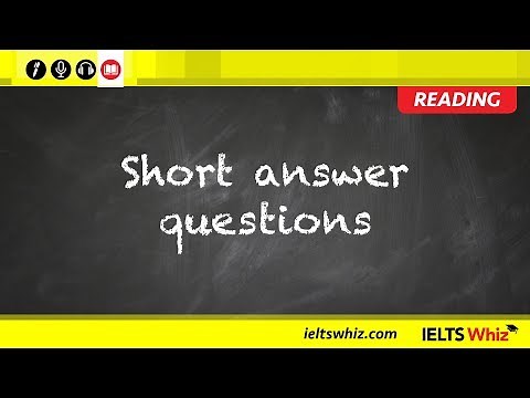 IELTS Reading – Short answer questions