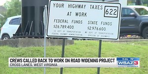 Crews called back to work on road widening project