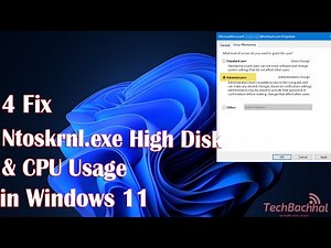 4 Fix Ntoskrnl.exe High Disk & CPU Usage Windows 11 & 10