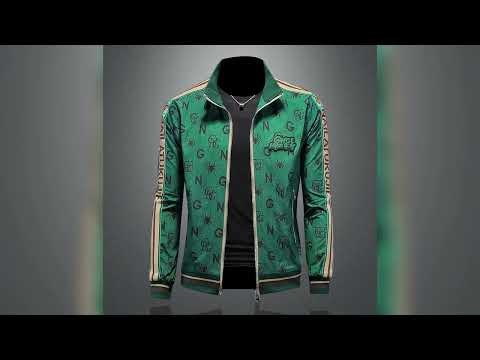 A must-have product #New coat men's spring and autumn INS trendy striped color matching printing A