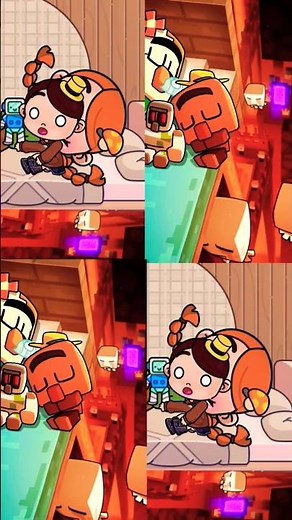 FALLING IN A DREAM💤-MINECRAFT ANIMATION #animation #avatarworld #minecraft #steve #shorts