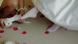 Bridesmaid Helping Bride Put On Her Stock Footage Video (100% Royalty-free) 4842305 | Shutterstock