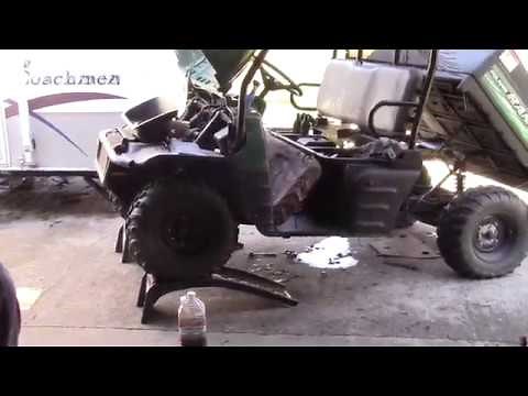 Changing the oil on my 2004 Polaris Ranger.