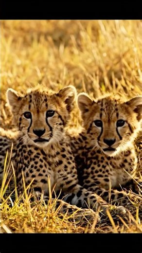 Playful Cheetah Cubs with Mom 🐆 | Heartwarming Wildlife #shorts