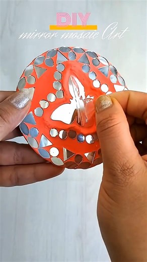 Mirror Mosaic Art#shortsviral #diy #mosaic #mirrorart #shorts #artshorts #painting #homedecor #art