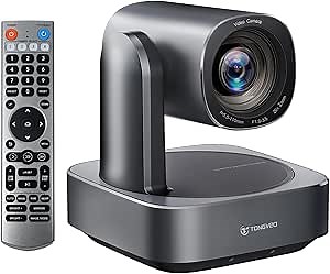 AI Auto-Tracking PTZ Camera 20x Optical Zoom HDMI USB IP Live Streaming Camera 1080P 60fps Video Conferencing System POE Supply for Church Services Worship Education Work with Zoom Team vMix OBS