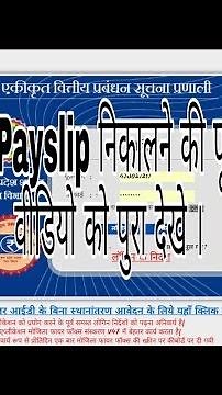 How to generate payslip in IFMS | ifmis mp treasury by local internet