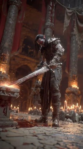 Vampire Warrior in the Blood Arena #fantasy #darkfantasy #horror #vampire #shorts