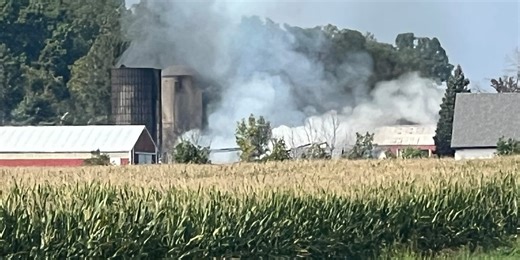 Several crews respond to barn fire in Capron