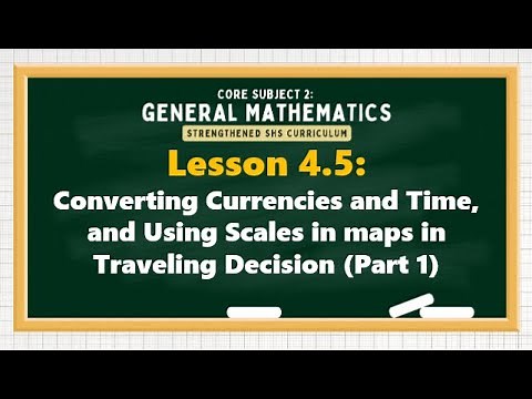 Lesson 4.5: Using Scales in Maps in Traveling Decision (Part 1)｜GENERAL MATHEMATICS