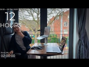12-Hour LIVE Study With Me 🎓 | Cozy UK Ambience | Custom Pomodoro Timer | Deep Work Mode