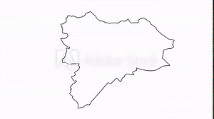 animated sketch map of Edinburgh in English Stock Video