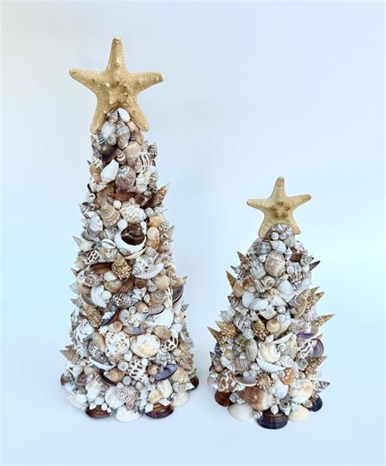 Handcrafted Seashell Christmas Tree: Coastal Nautical Decor - Etsy