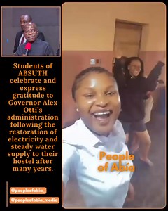Students of Abia State University Teaching Hospital (ABSUTH ) celebrate and express gratitude to Governor Alex Otti’s administration following the restoration of electricity and steady water supply to their hostel after many years. #peopleofabia #abiastate #exolore #viral | People Of Abia