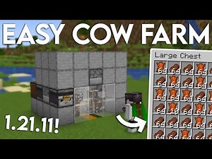 NEW UPDATED Minecraft Java 1.21.11 COW FARM TUTORIAL