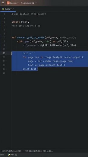 Создание аудиокниги из PDF на Python #python #программирование #code