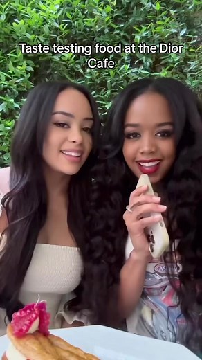 Not us being the loudest ones by the end (Me and Kristy are friends because shes the only one down to eat sweets for lunch) 😂😂😂😂 #ASMR #diorparis #Tasting