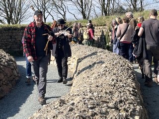 The opening of Kerdroya labyrinth on Bodmin Moor