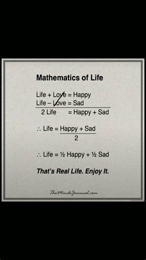 ​Life isn't a constant high; it's a balanced equation. ⚖️