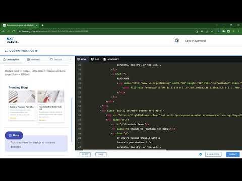 Ecommerce Website Trending Blogs | Coding Practice 15 | HTML, CSS, Bootstrap | NxtWave | ccbp 4.o