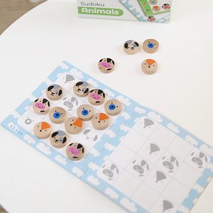 Wooden Sudoku Puzzle: Montessori Toddler Learning Toy With Animals - Etsy UK