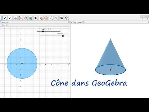 Construire un cône de révolution dans GeoGebra