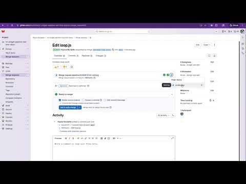 Real-time pipelines on Merge Requests