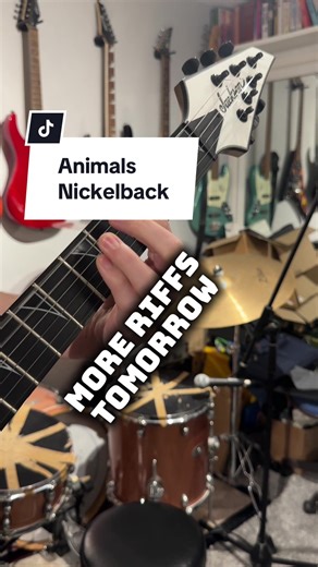 Riff a day in February. Learn Animals by Nickelback on guitar in record time. Learn Nickelback guitar fast with this riff lesson. Day 3 of a riff a day in February. #riffaday #riffoftheday #learnguitar #nickelbackguitarlesson #nickelback