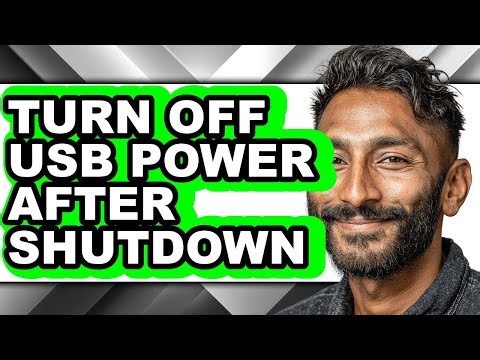 How to Turn Off Usb Power After Shutdown (easy Method)