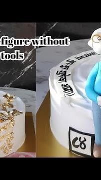 Grandpa fondant topper | Fondant figure without any tools | Theme cake