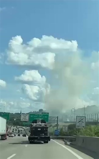 WATCH: Smoke can be seen from the highway as crews battle a large house fire in Covington Friday afternoon. https://www.wlwt.com/article/covington-crews-responding-house-fire-crescent-avenue/65639332 | WLWT